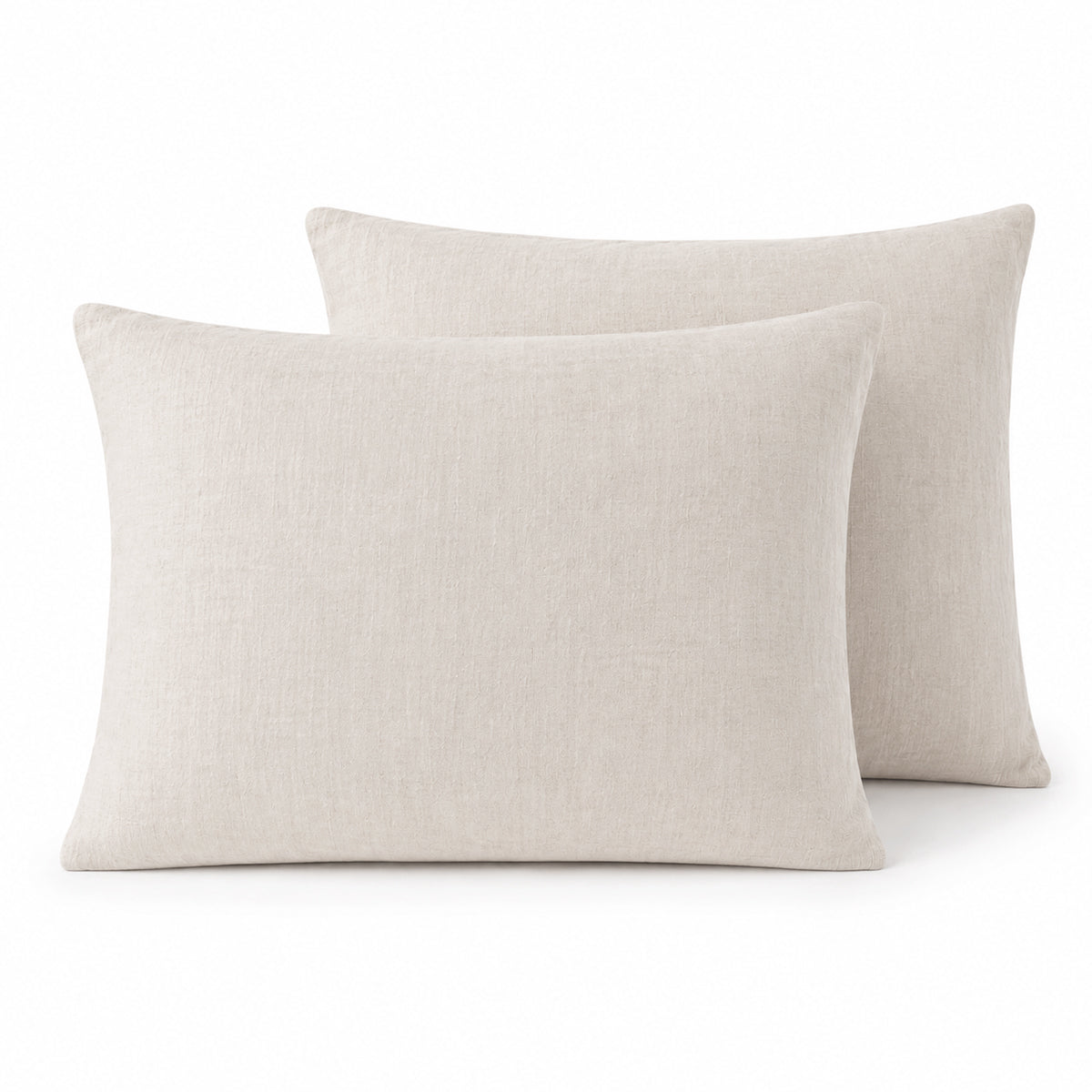 Washed Linen Pillowcases (Set of 2) - Light Beige