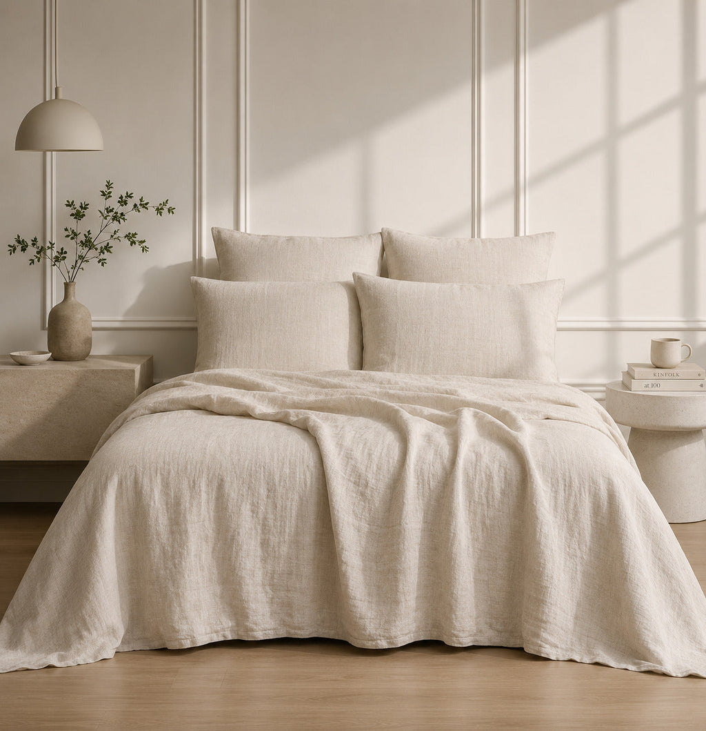 Washed Linen Pillowcases (Set of 2) - Light Beige