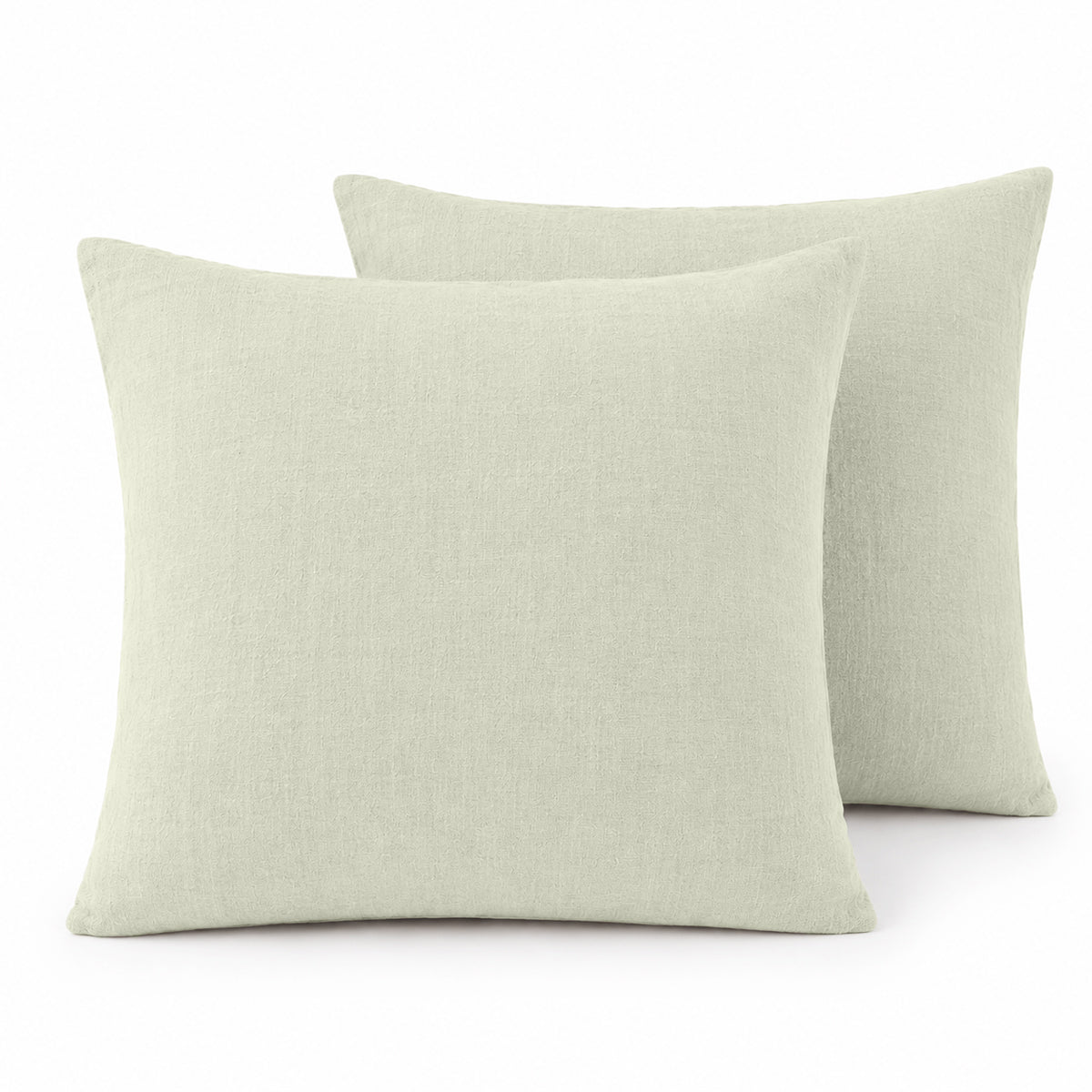 Washed Linen Pillowcases (Set of 2) - Almond Green