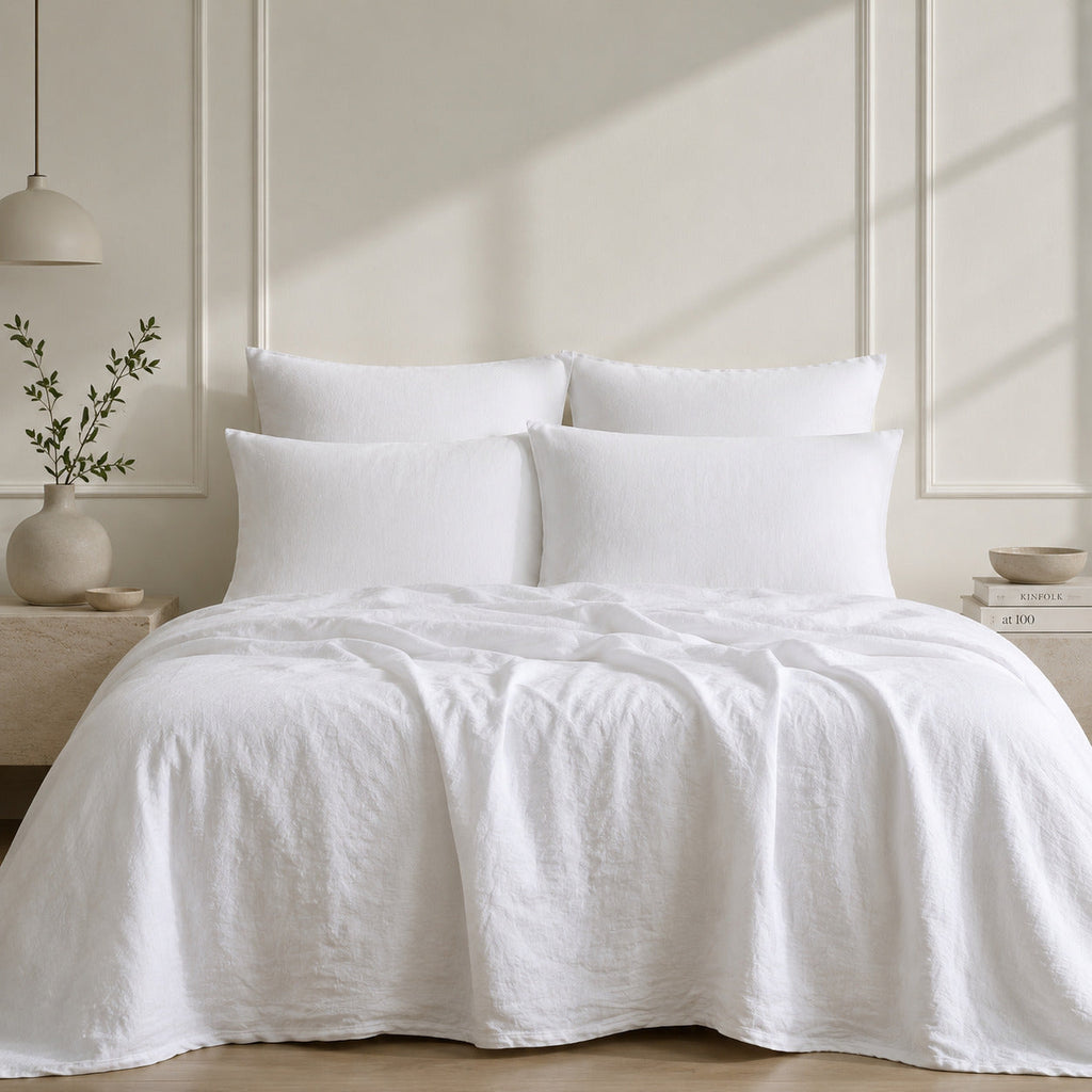 Washed Linen Pillowcases (Set of 2) - White