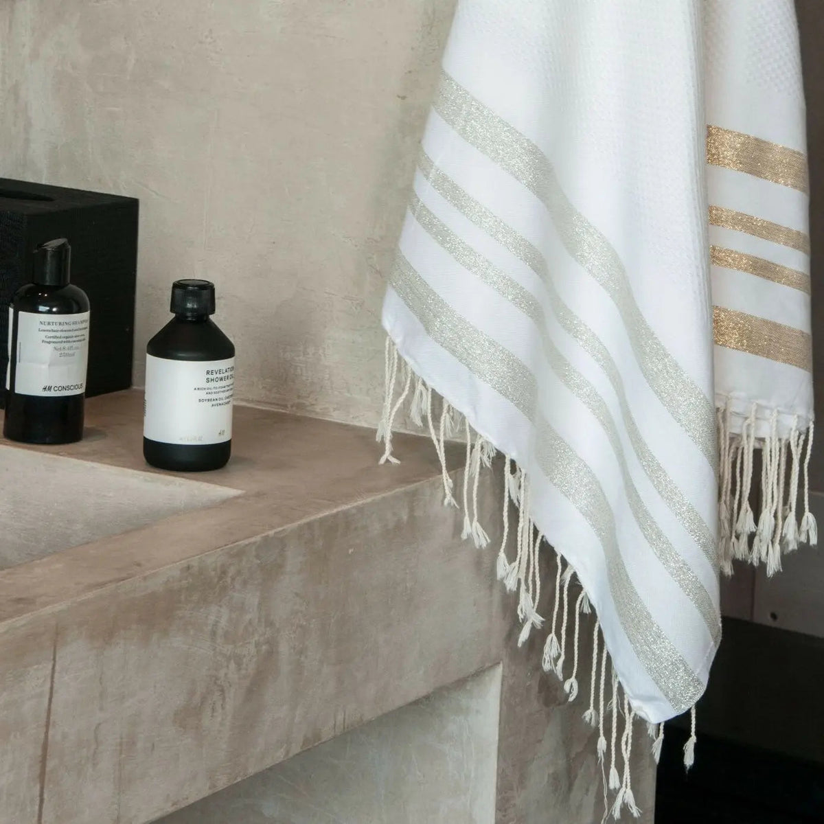 Honeycomb Cotton Fouta 100x200 HAMPTONS