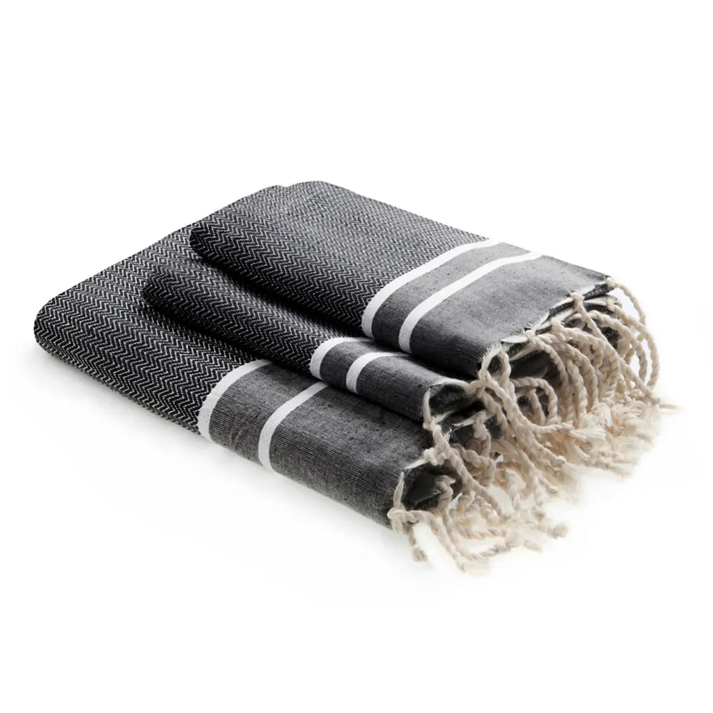 Cotton Bath Fouta Set (1+2) 100x200 + 2(50x80) STOCKHOLM