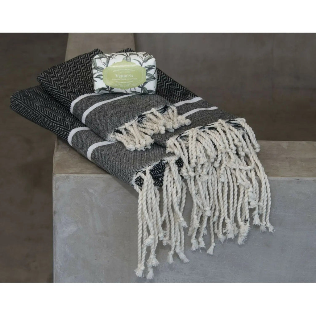 Cotton Bath Fouta Set (1+2) 100x200 + 2(50x80) STOCKHOLM