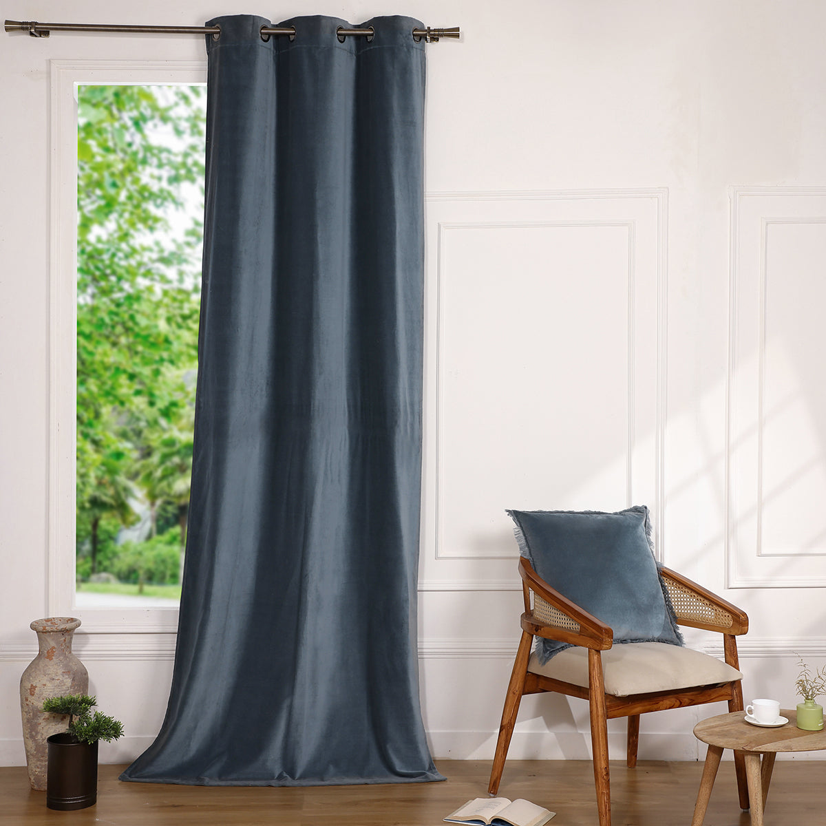 Eyelet Cotton Velvet Curtain 135x260 VELVET