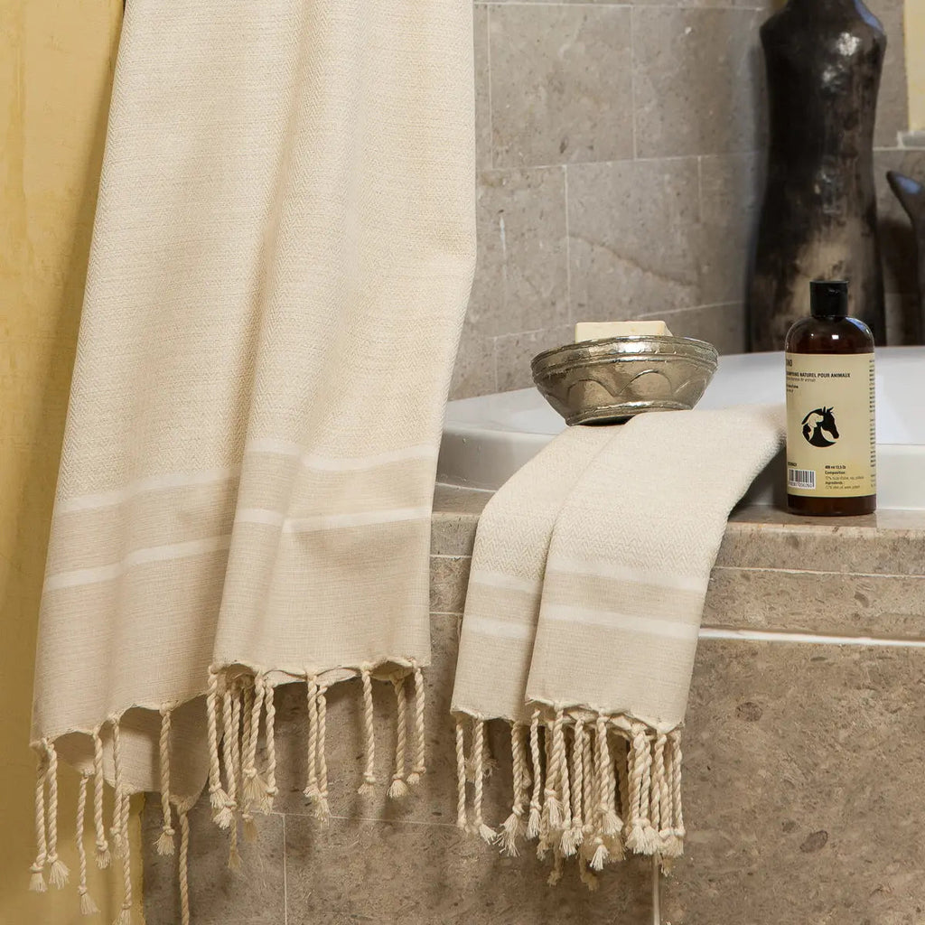 Cotton Bath Fouta Set (1+2) 100x200 + 2(50x80) STOCKHOLM