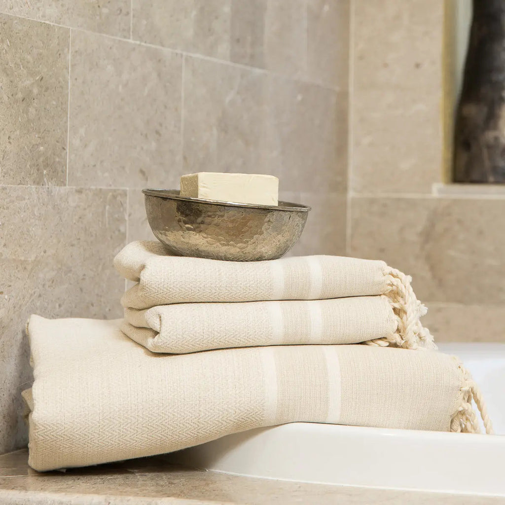 Cotton Bath Fouta Set (1+2) 100x200 + 2(50x80) STOCKHOLM