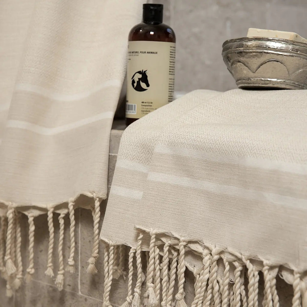Cotton Bath Fouta Set (1+2) 100x200 + 2(50x80) STOCKHOLM