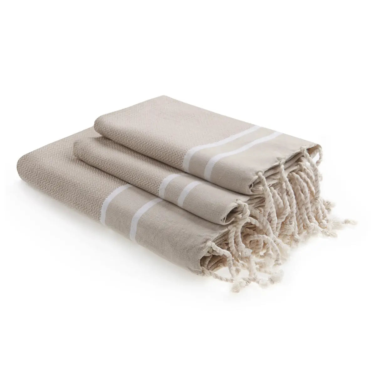 Cotton Bath Fouta Set (1+2) 100x200 + 2(50x80) STOCKHOLM