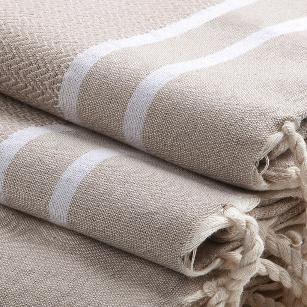Cotton Bath Fouta Set (1+2) 100x200 + 2(50x80) STOCKHOLM