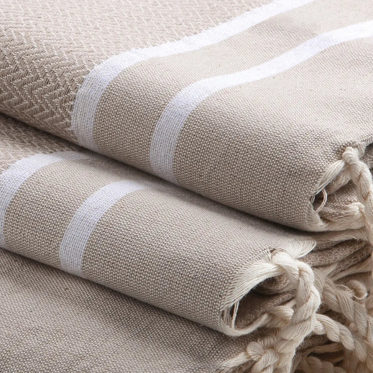 Cotton Bath Fouta Set (1+2) 100x200 + 2(50x80) STOCKHOLM
