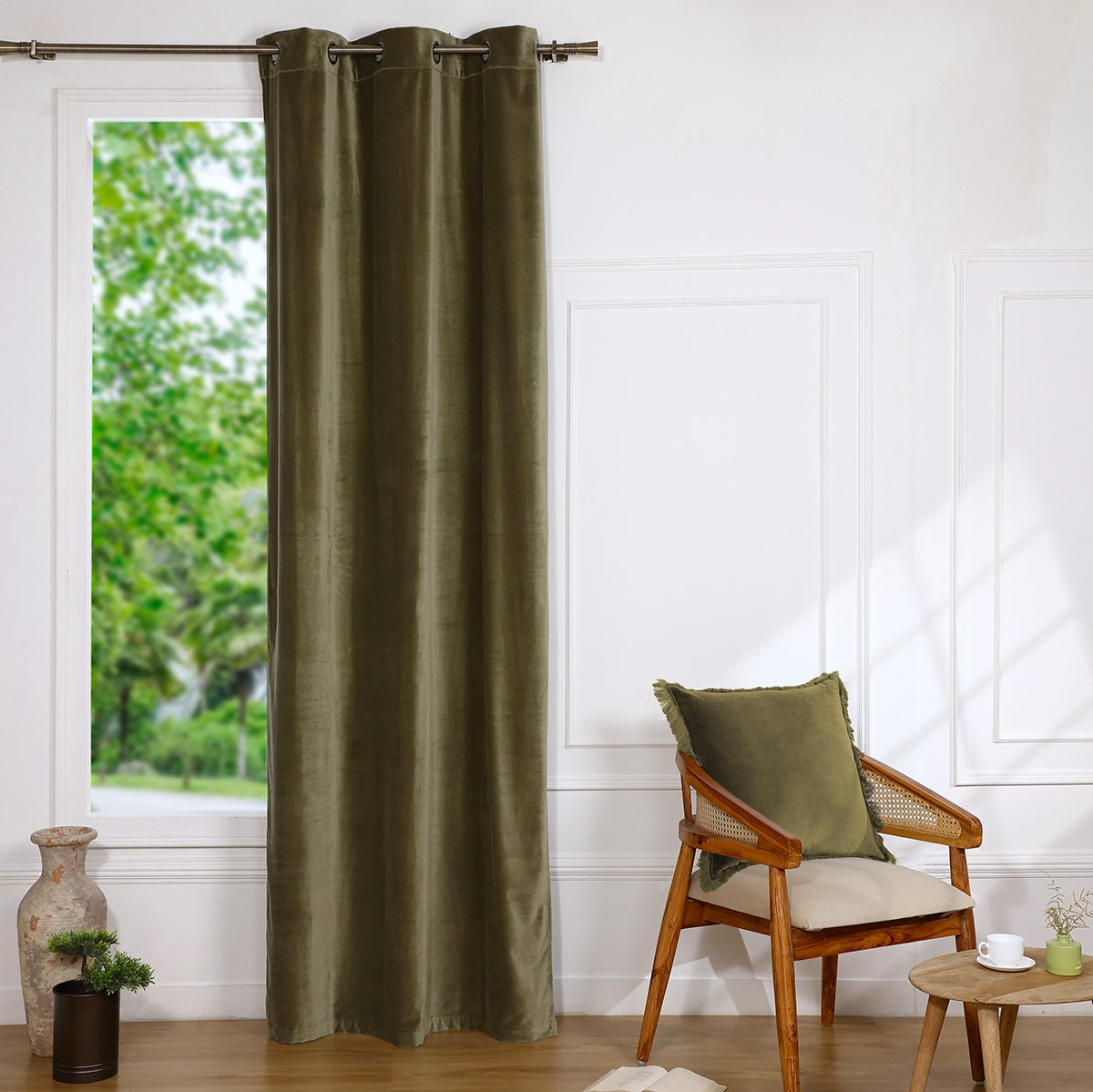 Eyelet Cotton Velvet Curtain 135x260 VELVET