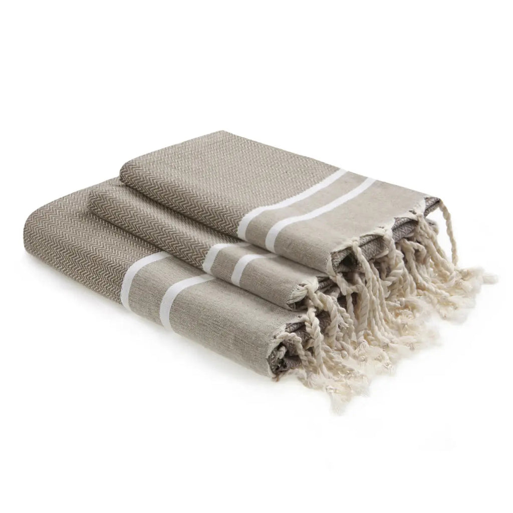 Cotton Bath Fouta Set (1+2) 100x200 + 2(50x80) STOCKHOLM