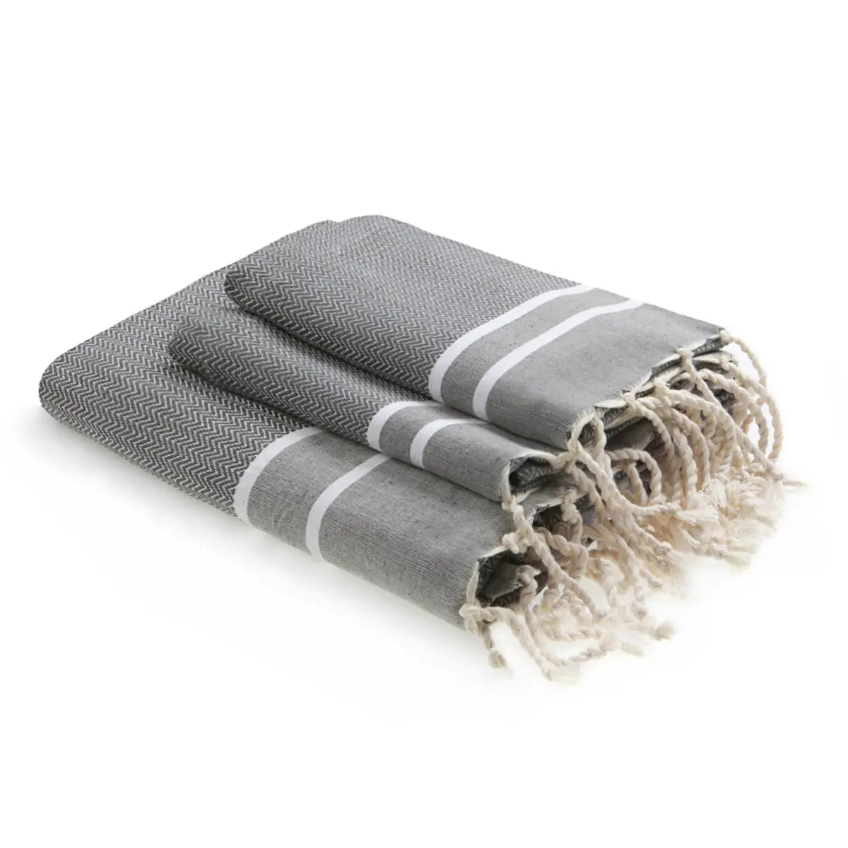 Cotton Bath Fouta Set (1+2) 100x200 + 2(50x80) STOCKHOLM