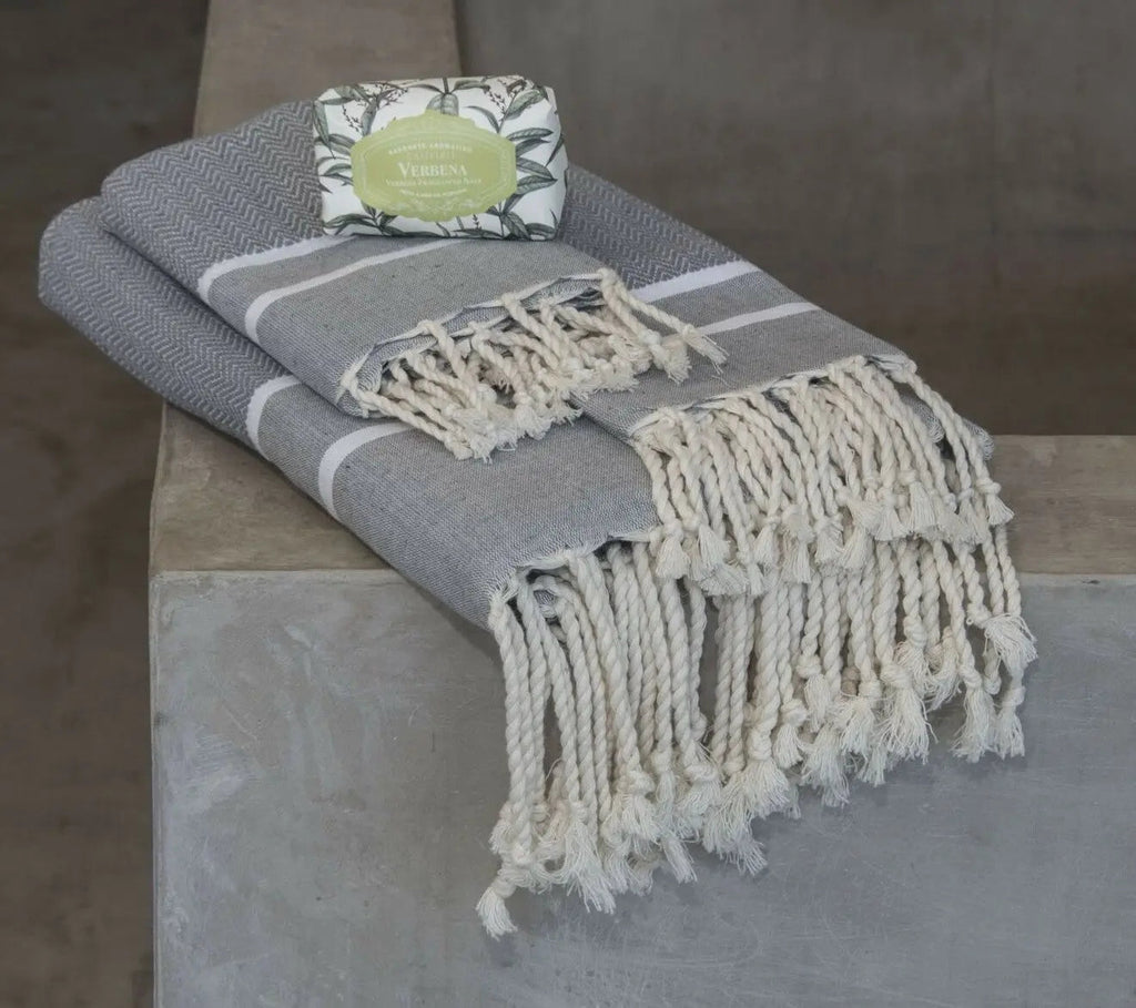 Cotton Bath Fouta Set (1+2) 100x200 + 2(50x80) STOCKHOLM