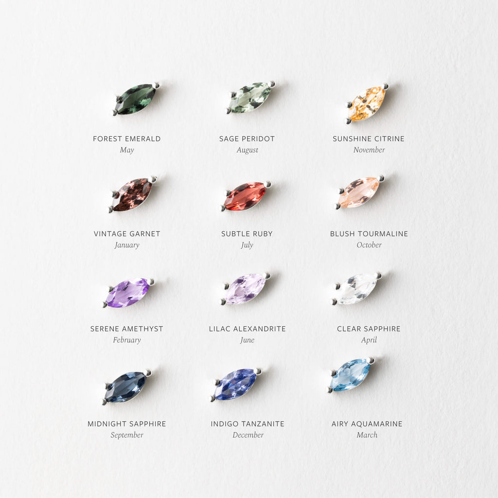 Birth Month Necklace Set