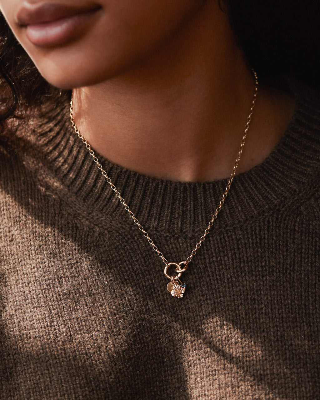 Heritage Rolo Charm Holder Necklace
