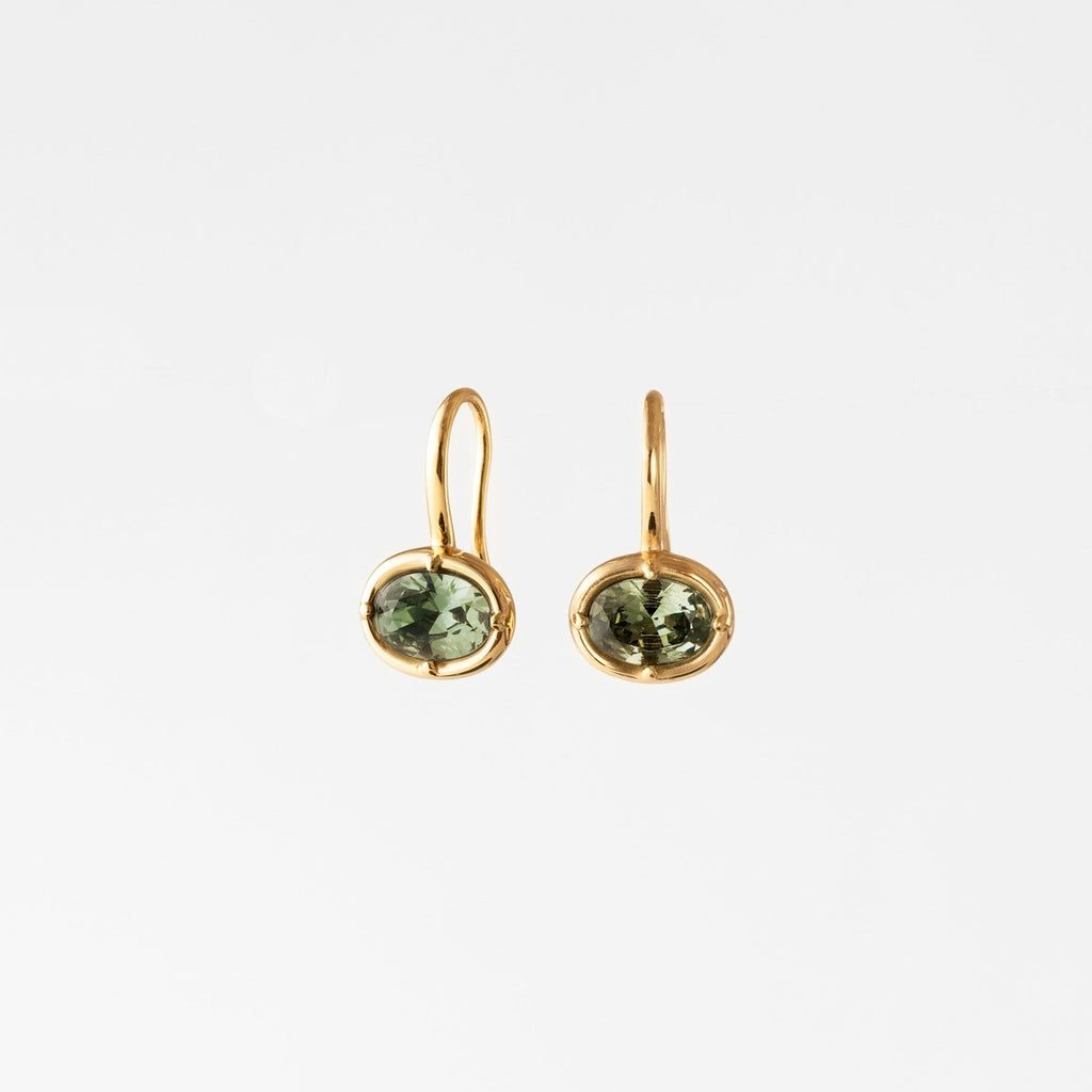 Medallion Moss Spinel Earrings