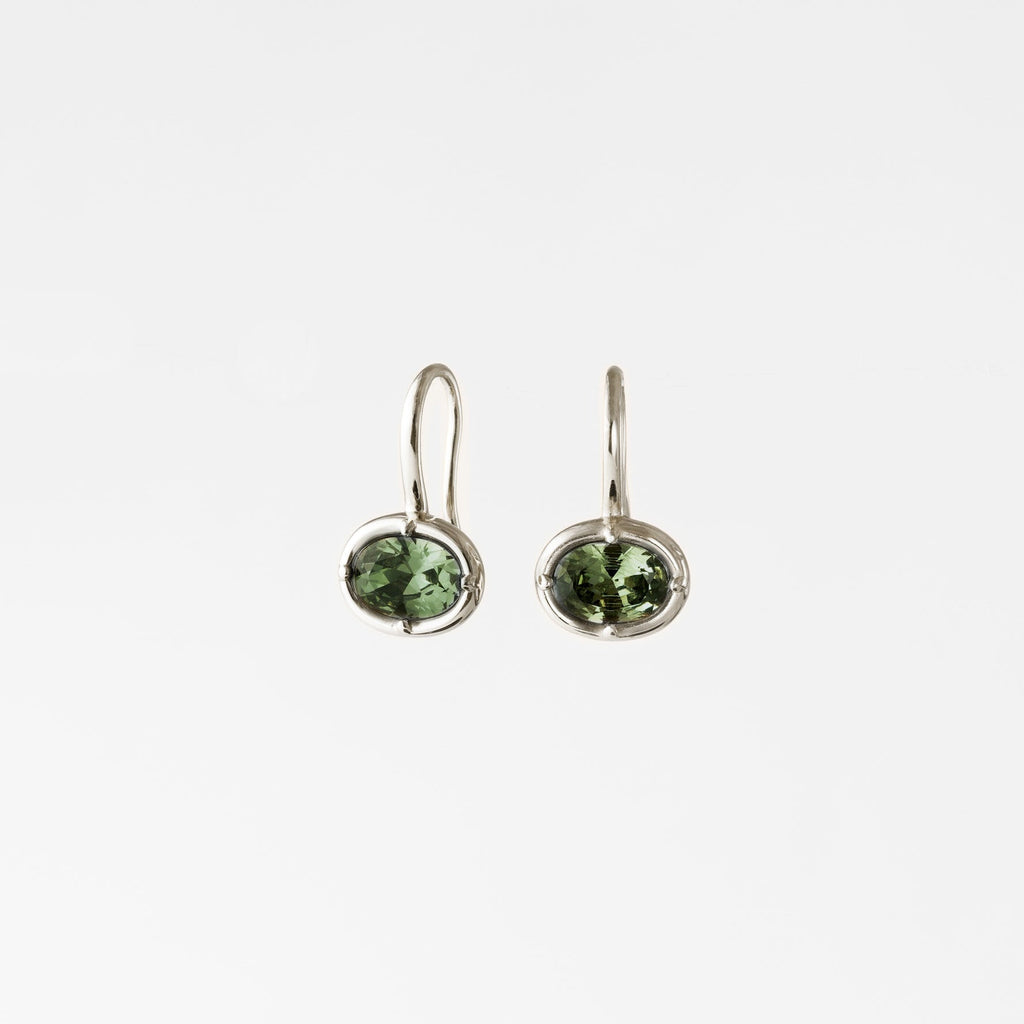Medallion Moss Spinel Earrings