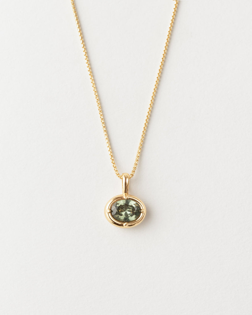 Medallion Moss Spinel Necklace